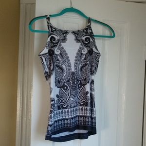 Black/white tank